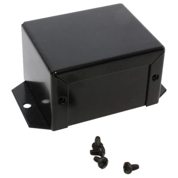 Image of Hammond 1411FBBBK Utility Metal Flanged Case 69x56x41mm Aluminium ...