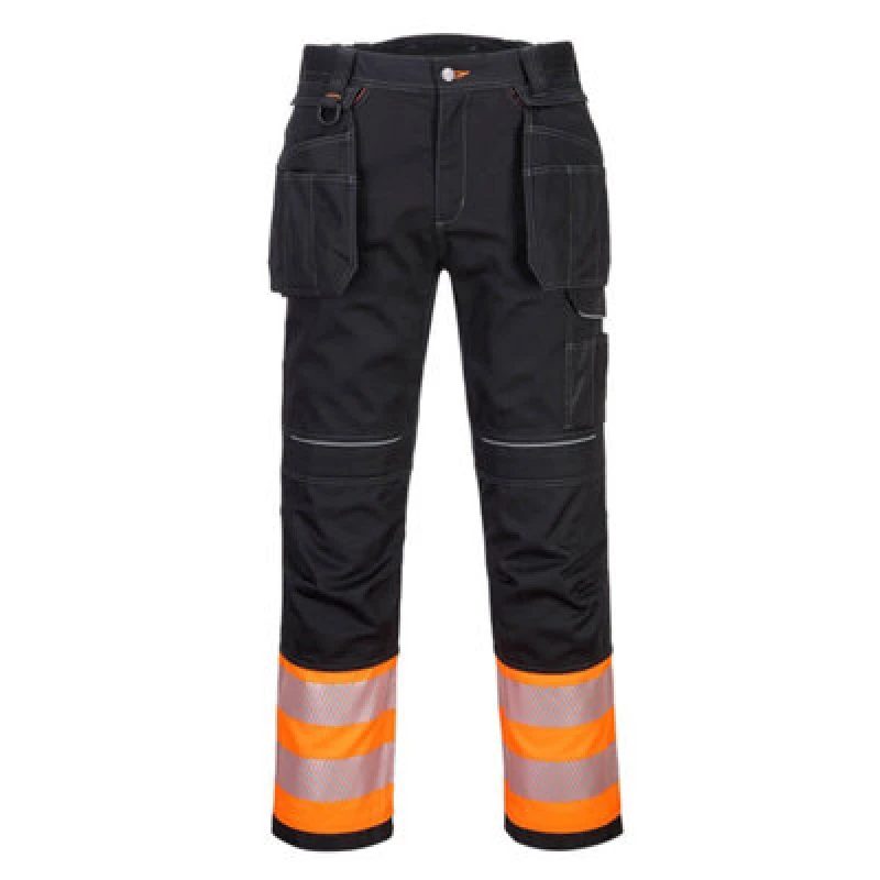 Image of Portwest PW30 Hi Vis Class 1 Holster Trousers PW307OBR30 Colour: Orange / Black