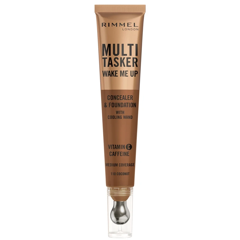 Image of Rimmel Multi-Tasker Wake Me Up Foundation and Concealer 20ml (Various Shades) - 110 Warm Coconut