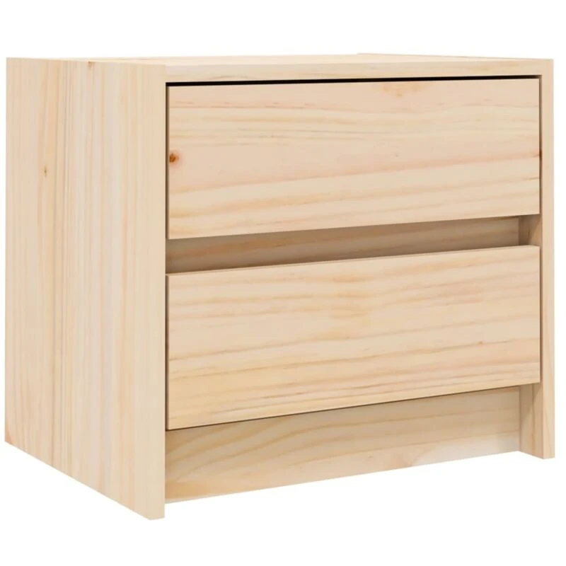 Image of Vidaxl Bedside Cabinet 40X31X35.5cm Solid Wood Pine, Brown 836135