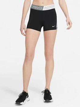 Image of Nike Pro Training 3" Shorts - Black/Grey Size M Women