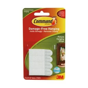 Image of 3M Command Small Picture Strips - 4 Pack