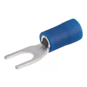 Image of TruConnect Blue 4mm Fork Terminal Pack of 100