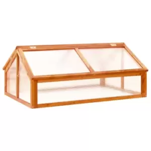 Image of VidaXL Greenhouse Brown 114x80x50cm Firwood