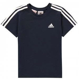 Image of adidas Infants 3stripe Tee - Navy/White
