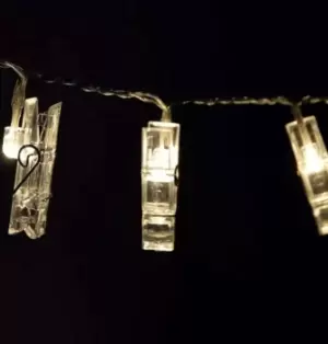 Image of Lyyt LED Battery Operated Photo Clip String Light Christmas Cards Display Extra Warm White