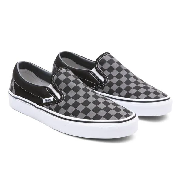 Image of Vans classic slip on trainers in Black & grey Black / grey UK 7 (EU 40½)
