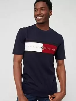 Image of Tommy Hilfiger Icon Insert T-Shirt - Desert Sky , Desert Sky, Size S, Men