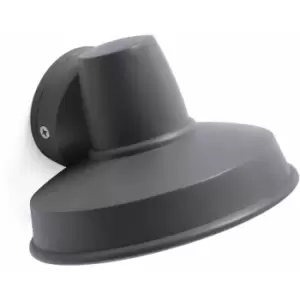 Image of 08-faro - Bronx 1-Light Dark Gray Garden Wall Light