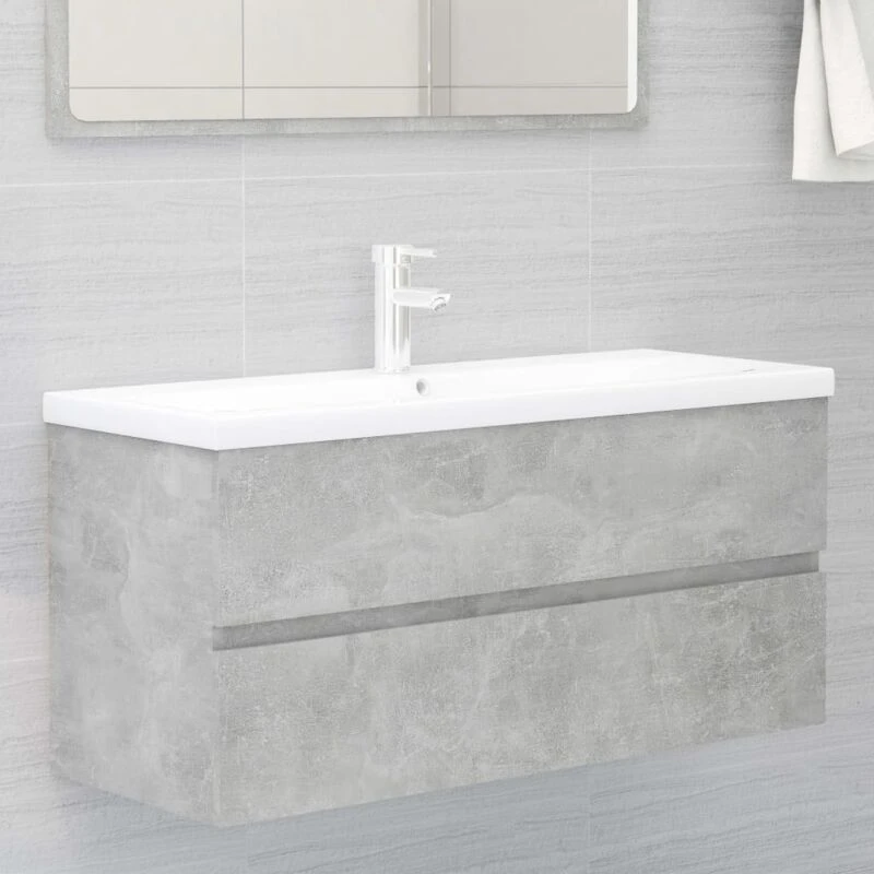 Image of VIDAXL Sink Cabinet Concrete Grey 100x38.5x45cm Engineered Wood Vidaxl 8720286220887
