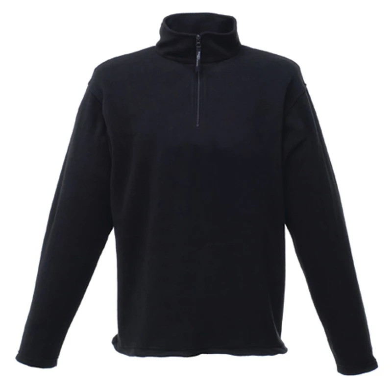 Image of Regatta Professional Mens Micro Zip Neck Fleece Top in Black Size: Small Black Male S