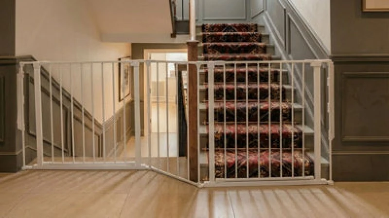 Image of Safetots Two Door Multi Panel Solution For Up And Down Staircases, White, 200Cm Of Length, Includes 2 Door Opening Panels