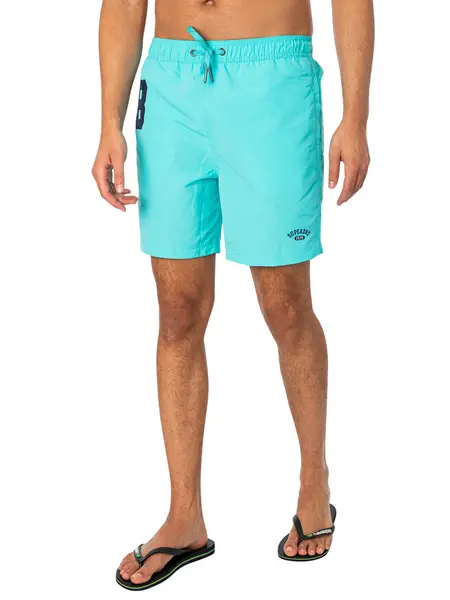 Image of Superdry Vintage Polo 17 Swim Shorts Aquamarine Blue M