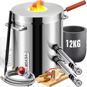 Image of VEVOR 12KG Propane Smelting Furnace Kit Melting Furnace Double Burners 2700℉