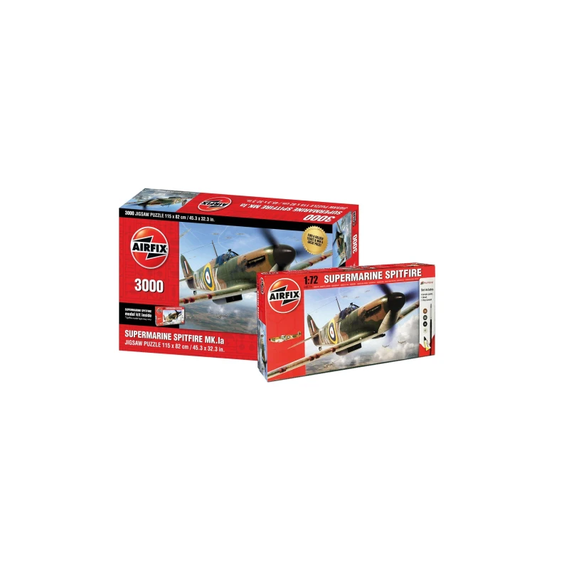 Image of Airfix Adults Supermarine Spitfire Jigsaw Puzzle Red unisex One Size