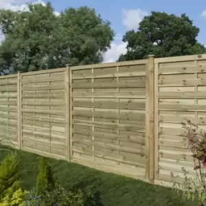 Image of Rowlinson Gresty Fence Panel 6' x 6' - 180cm (h) x 180cm (w) x 4cm (d) (3 Pack) in Natural Timber