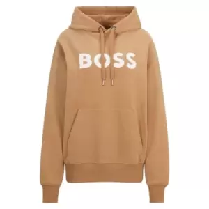 Image of BOSS Organic Cotton Hooded Sweatshirt - Beige