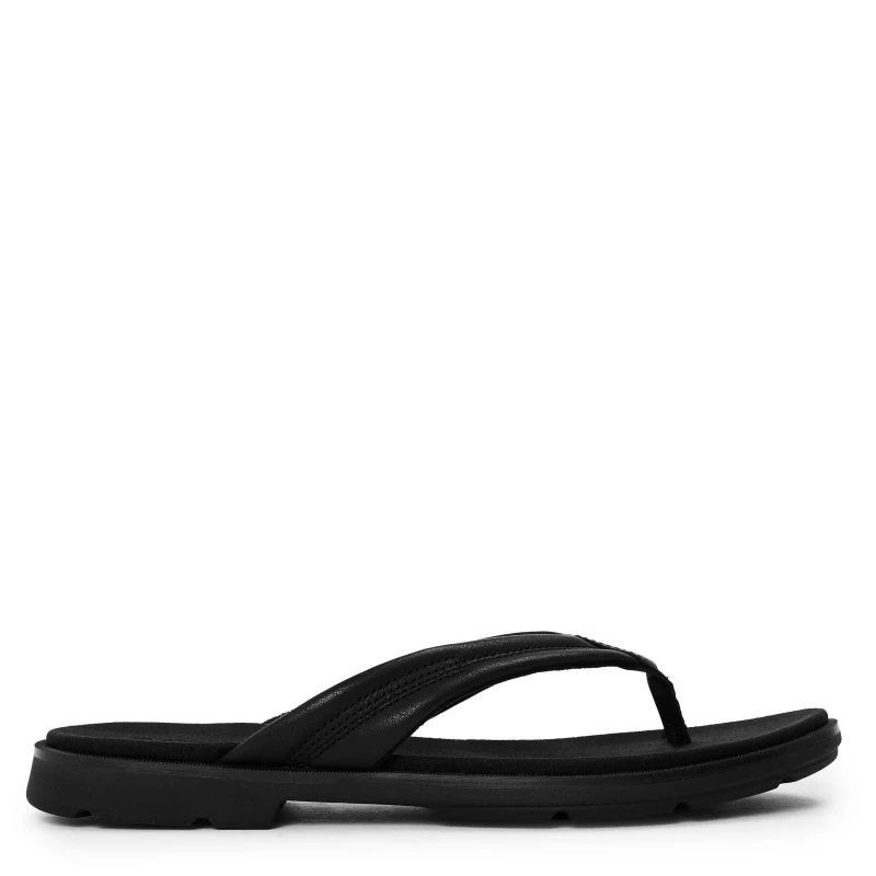 Image of Timberland Womens Calista Bay Black Thong Flat Sandals Blk Full Grain female 3.5 (36)