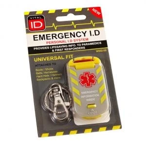 Image of Vitalid Emergency ID Universal Fit Tag Wsid 05 Ref WSID05 Up to 3 Day