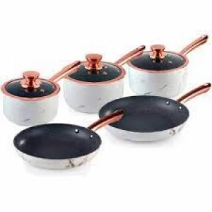Image of Tower Non-Stick Pan Set 5pce Marble