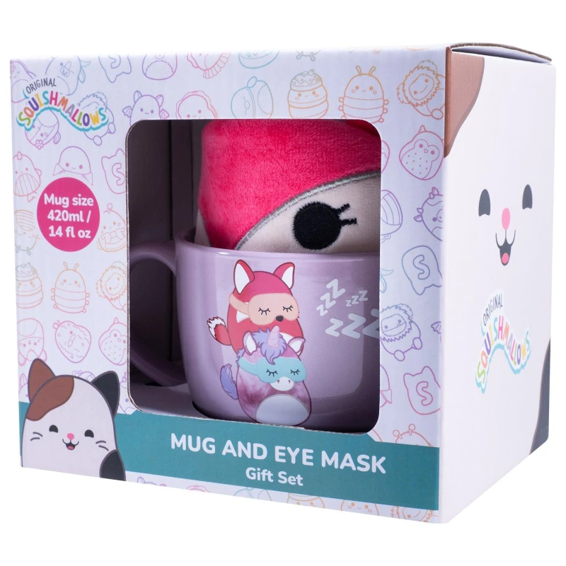 Image of Squishmallows Mug and Eye Mask Gift Set Multi unisex One Size