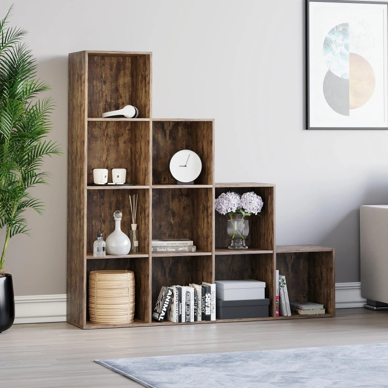 Image of Lassic Vida Designs Durham 10 Cube Staircase Storage Unit Dark Wood unisex 10 Cube