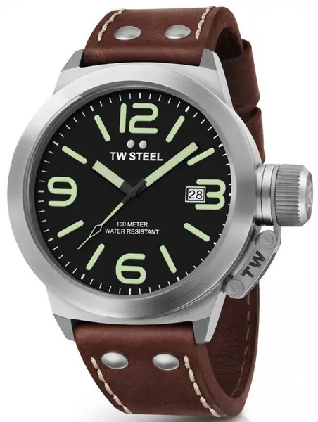 Image of TW Steel Watch Canteen 45mm - Black TW-288