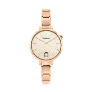 Image of Nomination Classic Time Paris Rose Gold Plated Rose Glitter Dial Watch
