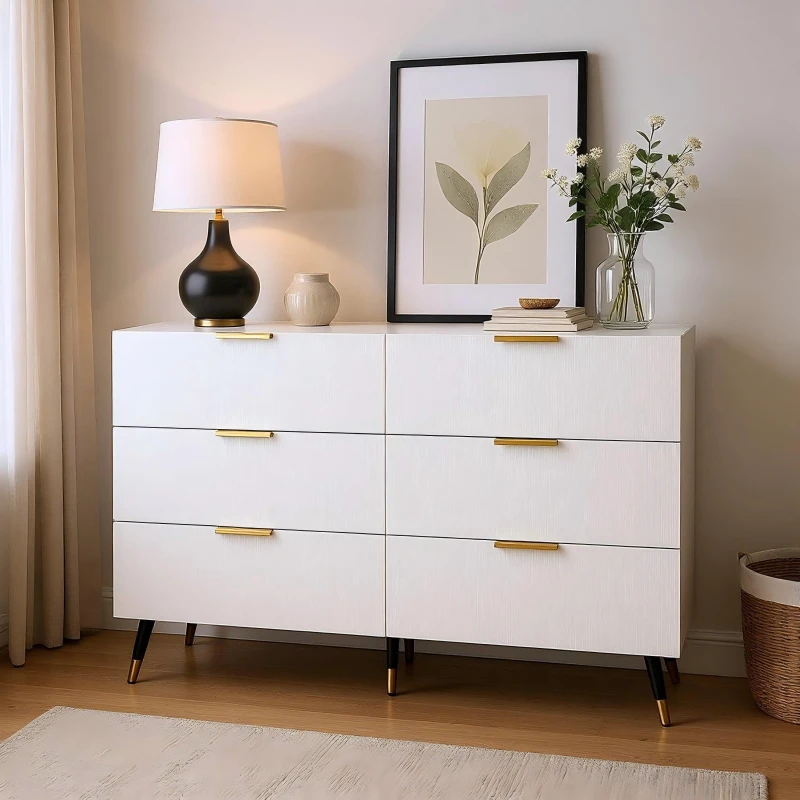 Image of Urban Meuble Modern Chest with Gold Accents White unisex One Size