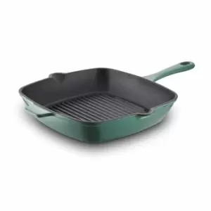 Image of Barbary & Oak 26Cm Cast Iron Grill Pan - Green