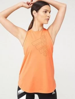 Image of Adidas Tech Badge Of Sport Tank Top - Orange