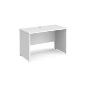 Image of Office Desk Rectangular Desk 1200mm Panel End Leg White Tops 600mm Depth Maestro 25