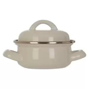 Image of Premier Housewares Mini Casserole Dish - White Enamel