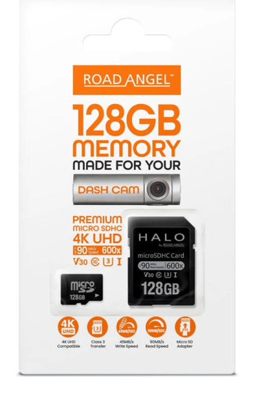 Image of ROAD ANGEL RSD128 Halo Premium Dash Cam microSDHC Memory Card - 128GB 5060801411875