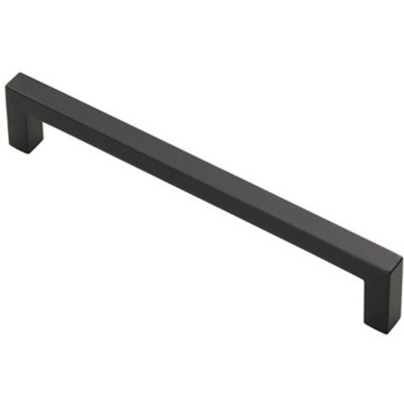 Image of Loops Square Block Pull Handle 170 x 10mm 160mm Fixing Centres Matt Black unisex