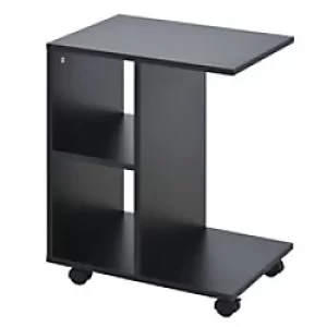 Image of Homcom Freestanding Table with 2 Shelves Black 450 x 58 x 580 mm