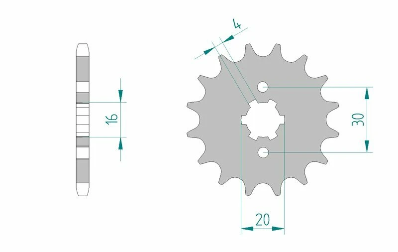 Image of AFAM Steel Standard Front Sprocket 24200 - 428