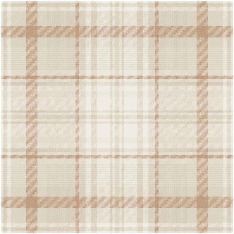 Image of Holden Decor Kirkham Check Orange Wallpaper, Orange 14182
