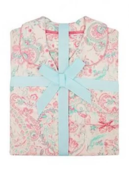 Image of Monsoon Girls Organic Paisley Flannel Pyjama Set - Pink