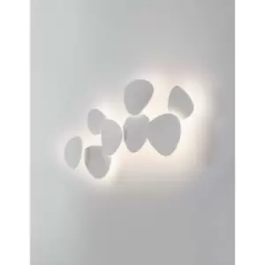 Image of Belleville Integrated LED Wall Lamp White Gypsum, Aluminium LED 12W 1121Lm 3000K - Merano