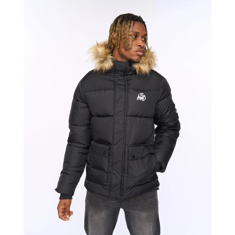 Image of Kings Will Dream Curvlay Parka Jacket Black male S