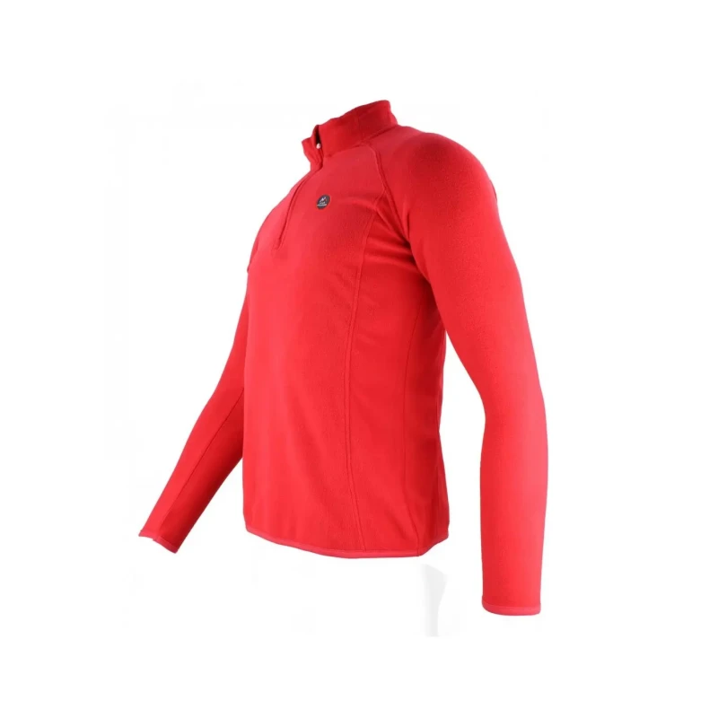 Image of 1/2 zip hooded fleece Peak Mountain Rouge Male L
