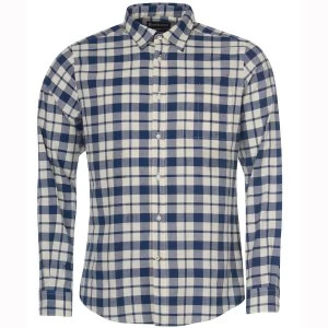 Image of Barbour Mens Sealton Shirt Washed Navy Medium