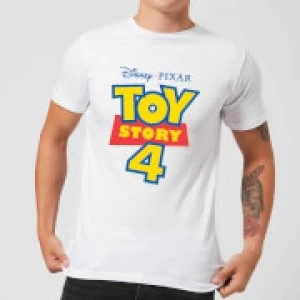 Image of Toy Story 4 Logo Mens T-Shirt - White - S