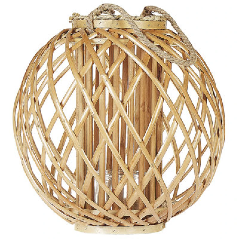 Image of Beliani Lantern Samoa Willow Wood 41cm Natural