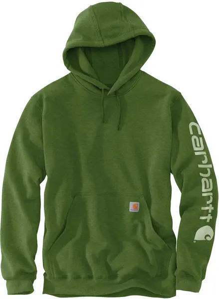 Image of Carhartt Logo, hoodie , color: Dark Green (L01) , size: M