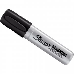 Image of Sharpie Magnum Large Chisel Tip Permanent Marker Pen Black Pack of 1