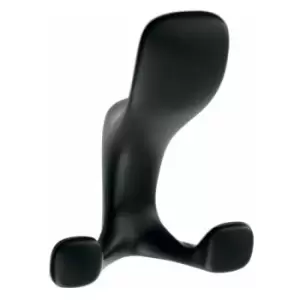 Image of Modern Hat Coat Hanger Hook Door Wall Bath Model Toledo 104mm - Colour Black - Pack of 1