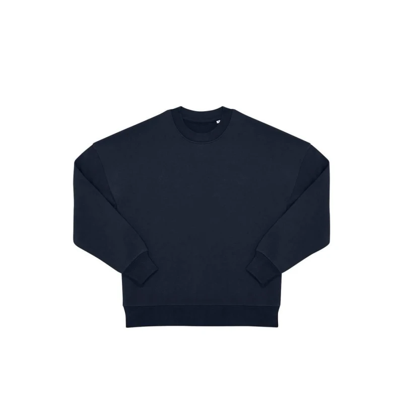 Image of B&C Mens Influence Crew Neck Sweatshirt in Navy Size: XS Navy Male XS