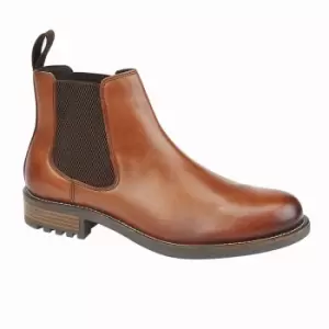 Image of Roamers Mens Elgin Leather Ankle Boots (9 UK) (Tan)
